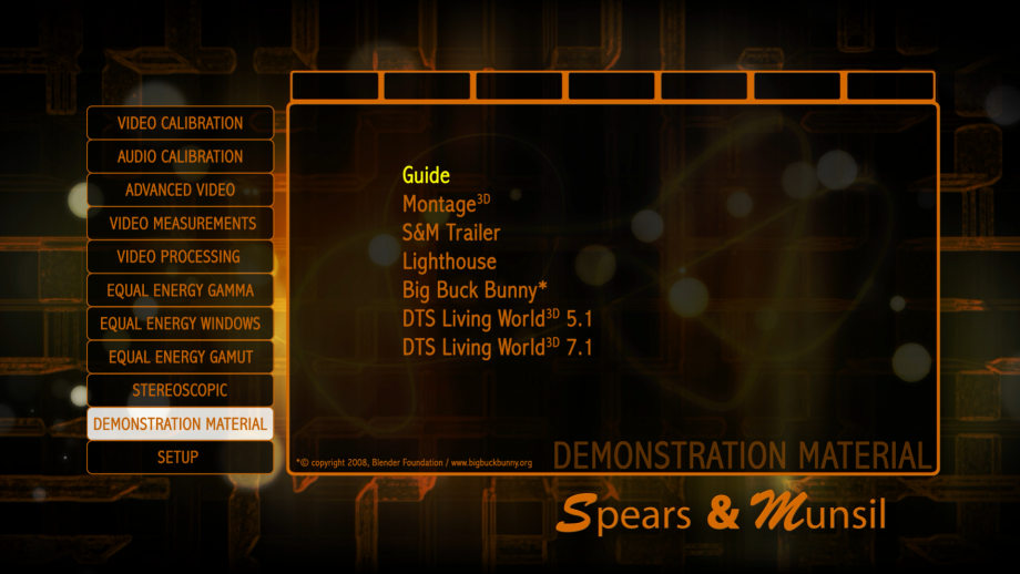 spears and munsil blue ray tv calibration disc